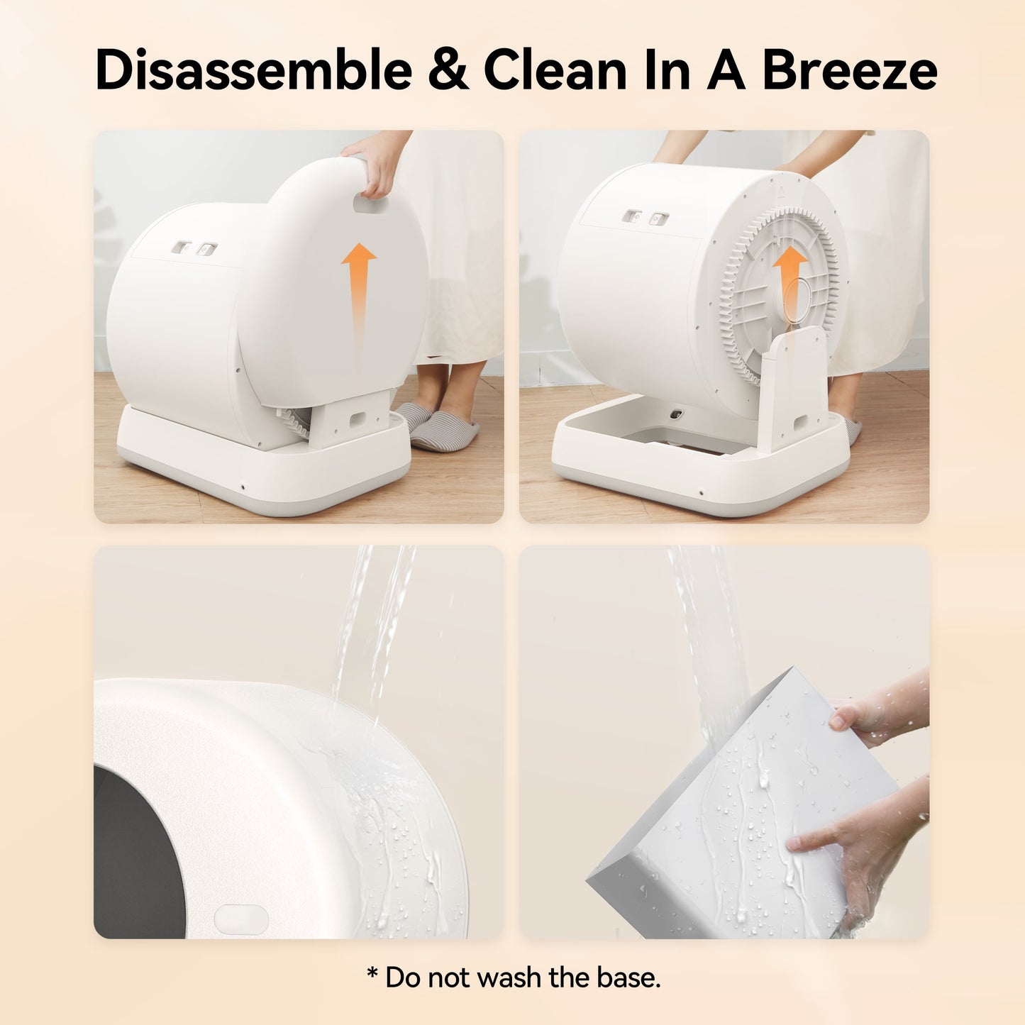 Revolutionary Smart Self-Cleaning Cat Litter Box with APP Control & Safety Features - Sleek White Design