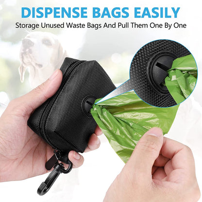 2-Pack Dog Poop Bag Holder & Dispenser - Leash Attachment for Hands-Free Waste Management - Black & Purple Metal Carriers